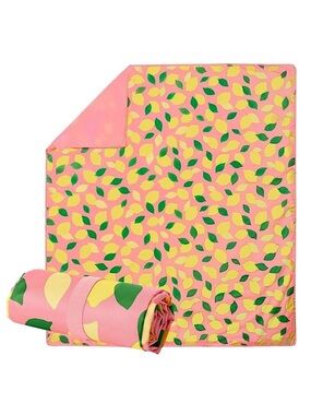 Kate Spade New York Lightweight Picnic Sheet/Blanket in Lemon Toss, 60” x 54”
